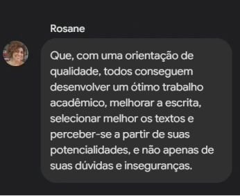 Depoimento de Rosane, participante da Oficina de Leitura e Escrita para Pesquisadoras