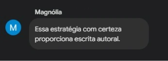 Depoimento de Magnólia, participante da Oficina de Leitura e Escrita para Pesquisadoras