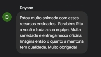 Depoimento de Dayane, participante da Oficina de Leitura e Escrita para Pesquisadoras